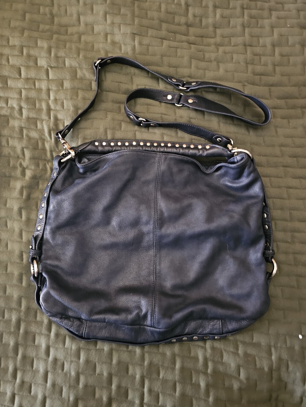 Sabina New York Navy Slouchy Hobo Bag